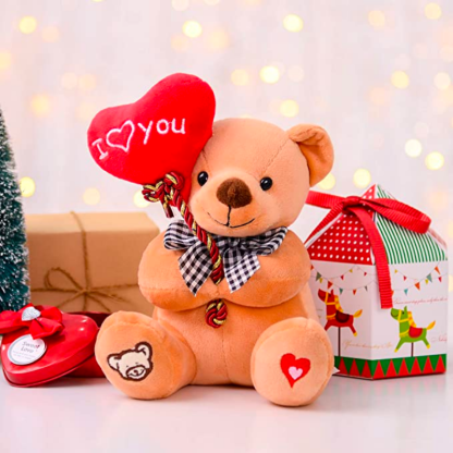 Stuffed Teddy Bear Animal with I Love You Plush Toy-Octopus Mood Toy