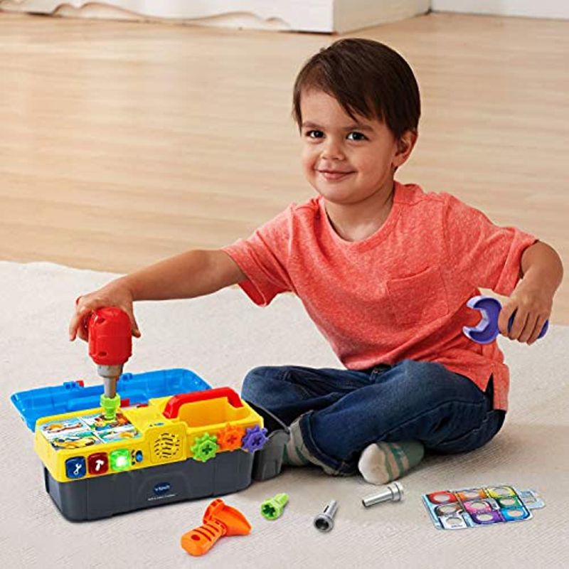 Multicolor Drill And Learn Toolbox-Octopus Mood Toy