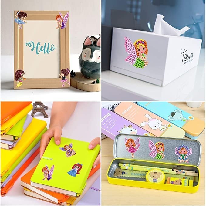Sparkle Gem Stickers | DIY children's free stick cartoon diamond sticker painting-Octopus Mood Toy