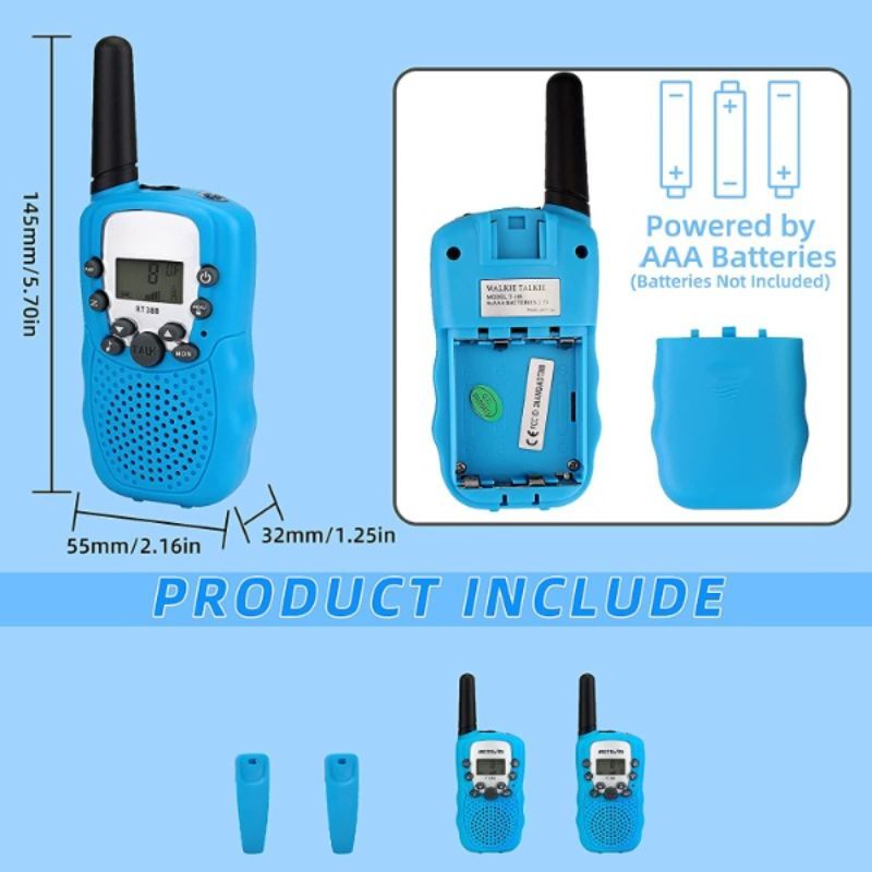Kids Walkie-Talkie With Flashlight - Octopus Mood Toy