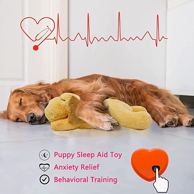 Dog Heartbeat Toy for Anxiety Relief | Soft Plush Toy For Pets Behavioural Training | Heartbeat Toy for Cats & Dogs - Octopus Mood Toy