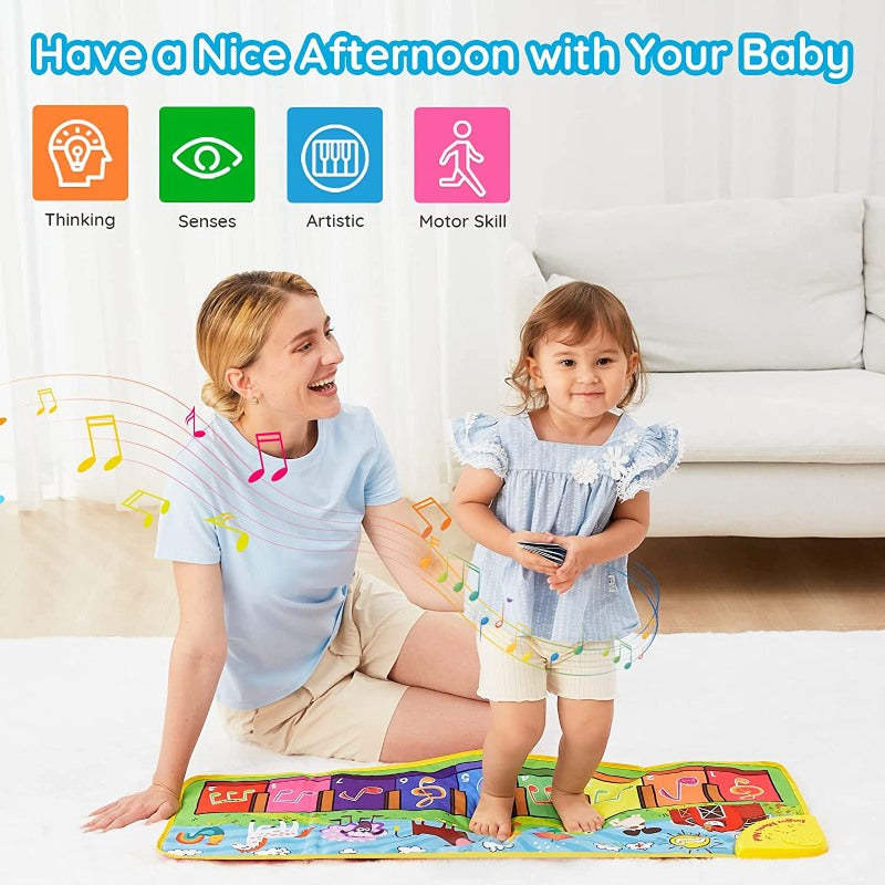 Musical Floor Piano Keyboard For Toddlers - Octopus Mood Toy