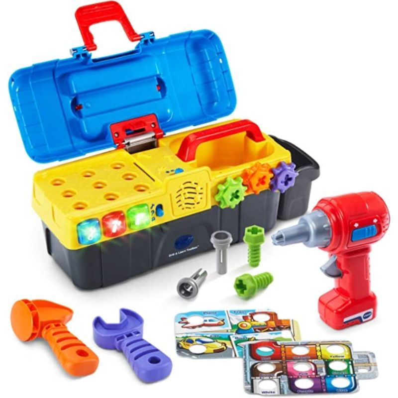 Multicolor Drill And Learn Toolbox-Octopus Mood Toy