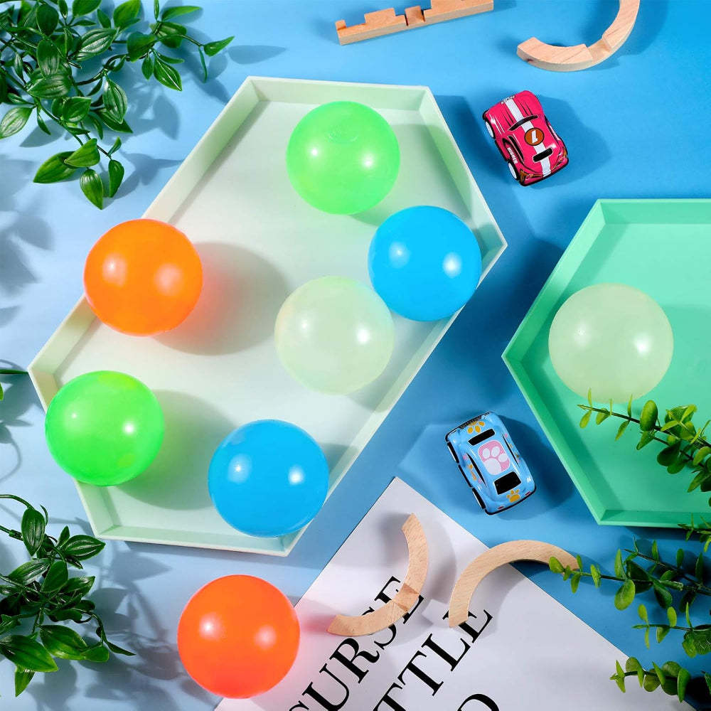 8 Pieces Glowing Sticky Balls-Octopus Mood Toy
