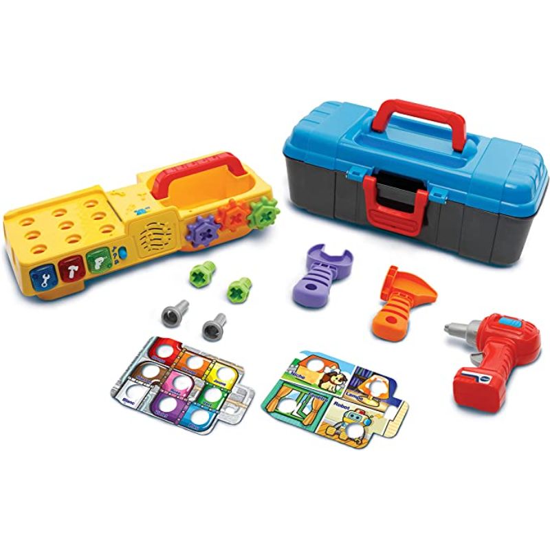 Multicolor Drill And Learn Toolbox-Octopus Mood Toy