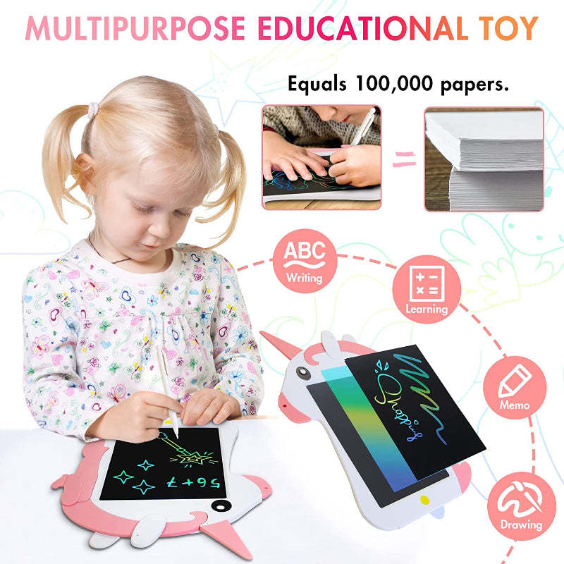 Unicorn LCD Writing & Color Drawing Tablet For Kids-Octopus Mood Toy