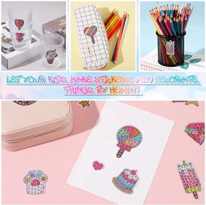 Sparkle Gem Stickers | DIY children's free stick cartoon diamond sticker painting-Octopus Mood Toy
