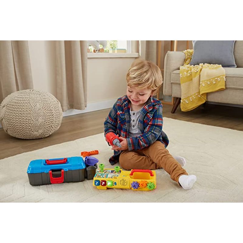 Multicolor Drill And Learn Toolbox-Octopus Mood Toy