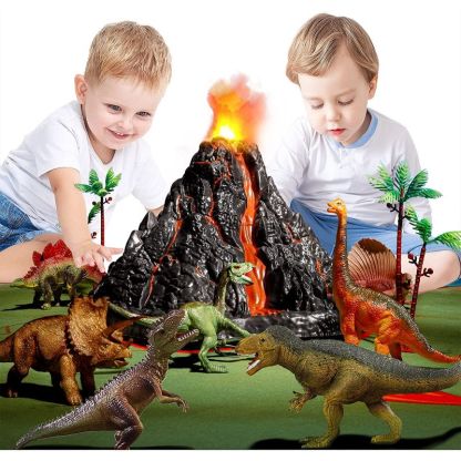 Dinosaur Toys With Activity Play Mat & Trees - Octopus Mood Toy