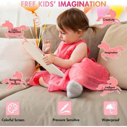 Unicorn LCD Writing & Color Drawing Tablet For Kids-Octopus Mood Toy