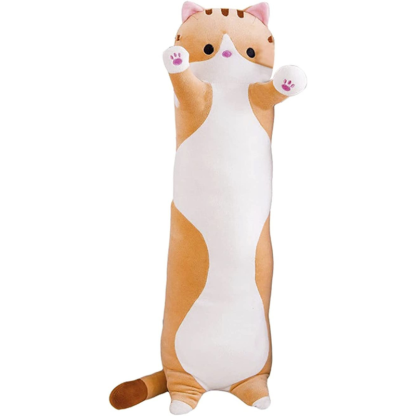 Cat Plush Long Throw Pillow-Octopus Mood Toy