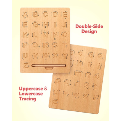 Double-Sided Wooden Letters Practicing Board - Octopus Mood Toy