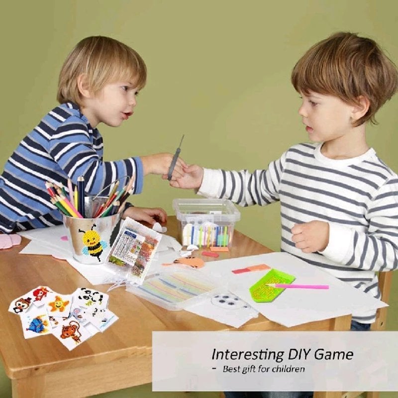 Sparkle Gem Stickers | DIY children's free stick cartoon diamond sticker painting-Octopus Mood Toy