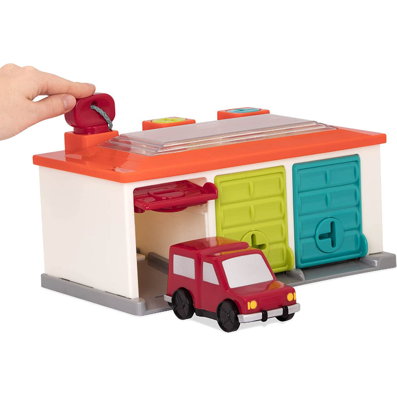 Shape Sorting Toy Garage With Keys & 3 Toy Cars-Octopus Mood Toy