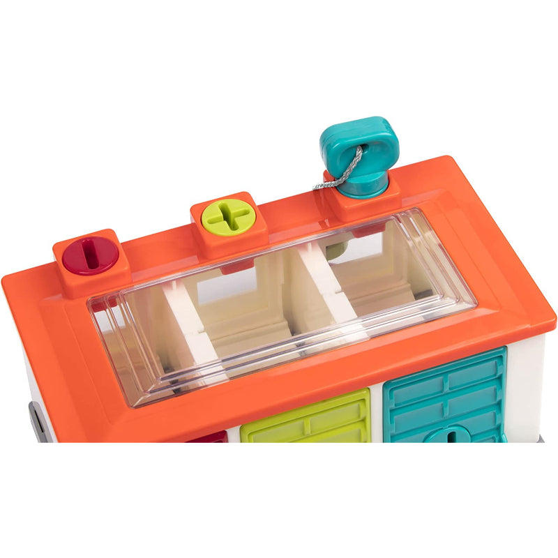 Shape Sorting Toy Garage With Keys & 3 Toy Cars-Octopus Mood Toy