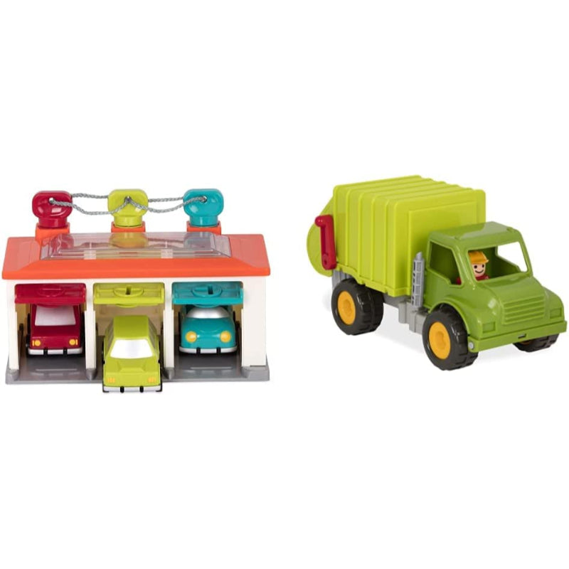 Shape Sorting Toy Garage With Keys & 3 Toy Cars-Octopus Mood Toy
