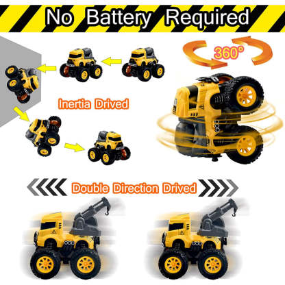 Push & Go Friction Powered Cars Stunt Vehicles Playset-Octopus Mood Toy