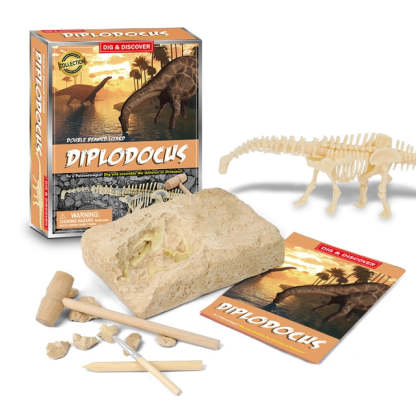 Dinosaur Digging Fossil Kit | Educational Toy For Kids | Dig Up Dinosaurs Skeleton Set - Octopus Mood Toy