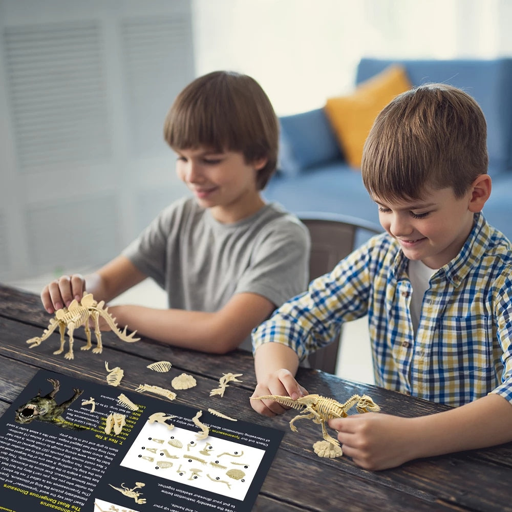 Dinosaur Digging Fossil Kit | Educational Toy For Kids | Dig Up Dinosaurs Skeleton Set - Octopus Mood Toy