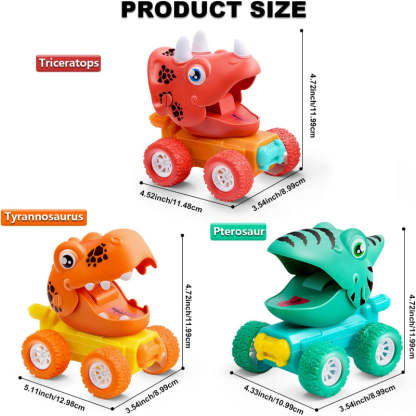 Dino Cars Toys With Flashing Lights & Roar Music - Octopus Mood Toy