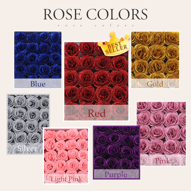 Artificial Rose Bouquet With Glitter Accents-Octopus Mood Toy