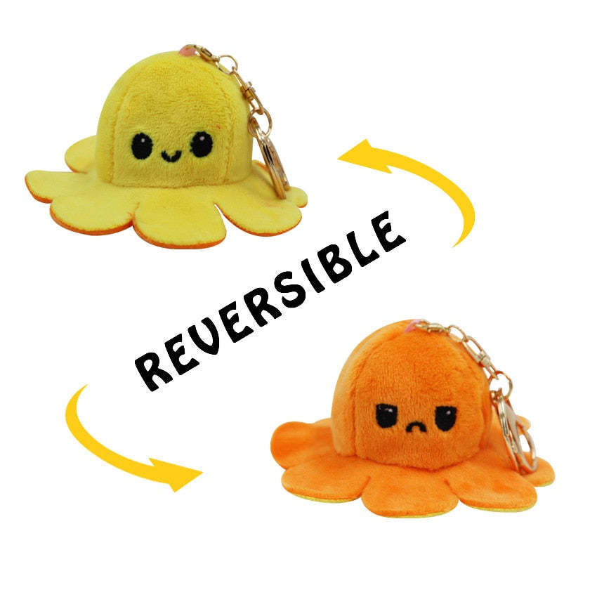 Reversible Octopus Keychain - Octopus Mood Toy