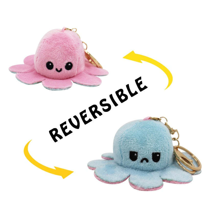 Reversible Octopus Keychain - Octopus Mood Toy
