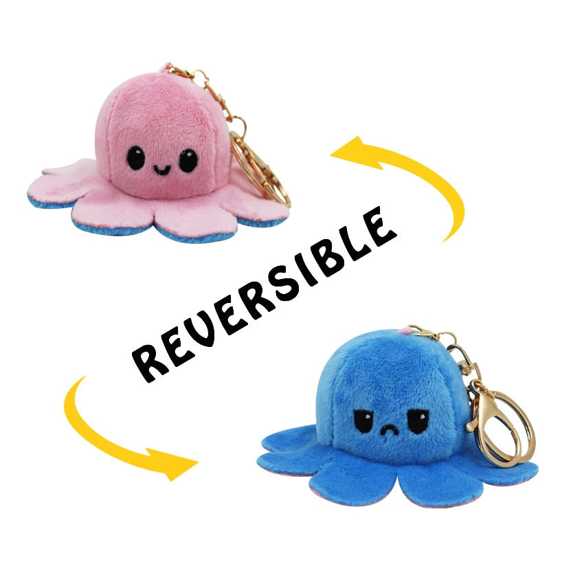 Reversible Octopus Keychain - Octopus Mood Toy