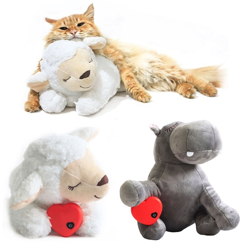 Dog Heartbeat Toy for Anxiety Relief | Soft Plush Toy For Pets Behavioural Training | Heartbeat Toy for Cats & Dogs - Octopus Mood Toy