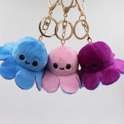 Reversible Octopus Keychain - Octopus Mood Toy