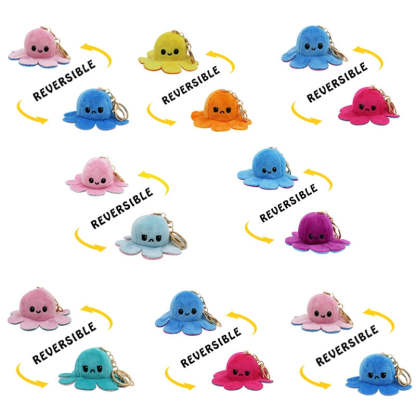 Reversible Octopus Keychain - Octopus Mood Toy