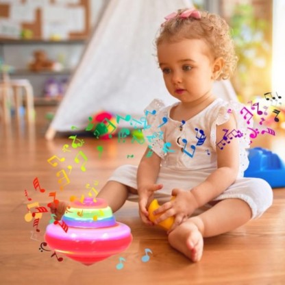 Light Up Flashing Music Spinning Tops-Octopus Mood Toy