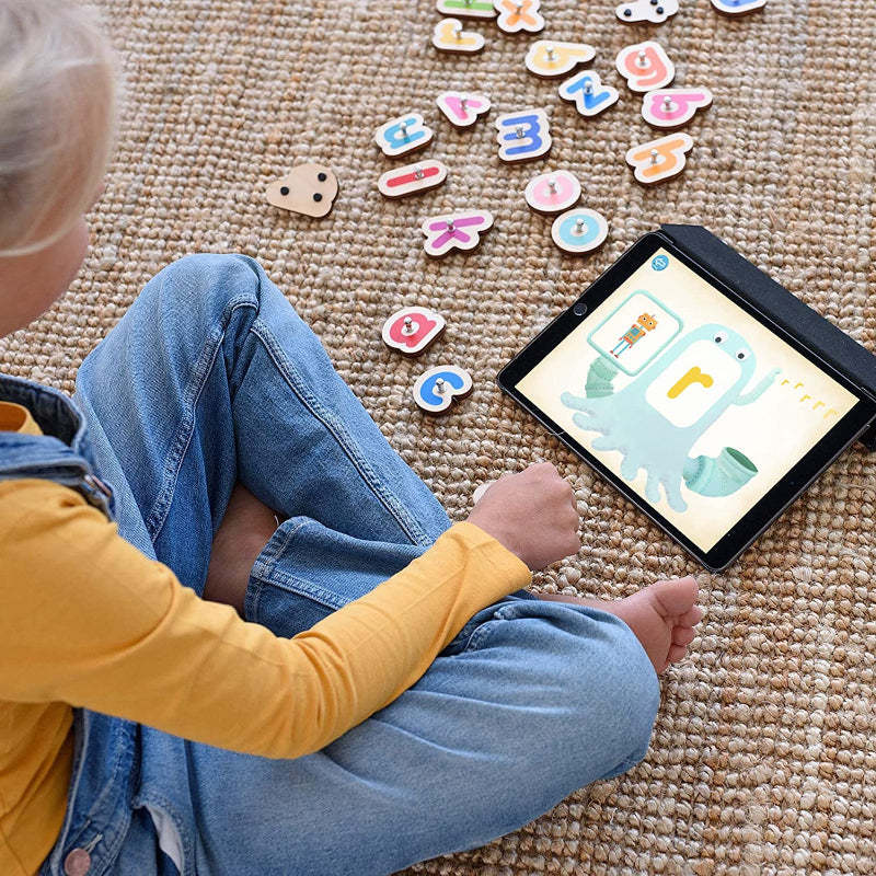 Interactive Wooden Numbers And Letters Set - Octopus Mood Toy