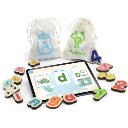 Interactive Wooden Numbers And Letters Set - Octopus Mood Toy