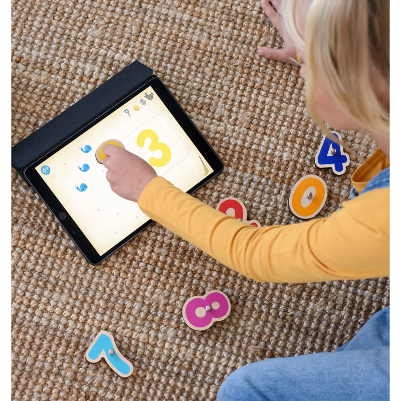 Interactive Wooden Numbers And Letters Set - Octopus Mood Toy
