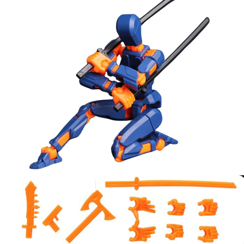 Movable Shapeshift Robot 3D Printed Action Figure - Octopus Mood Toy