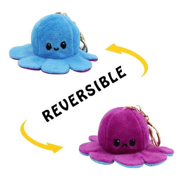 Reversible Octopus Keychain - Octopus Mood Toy