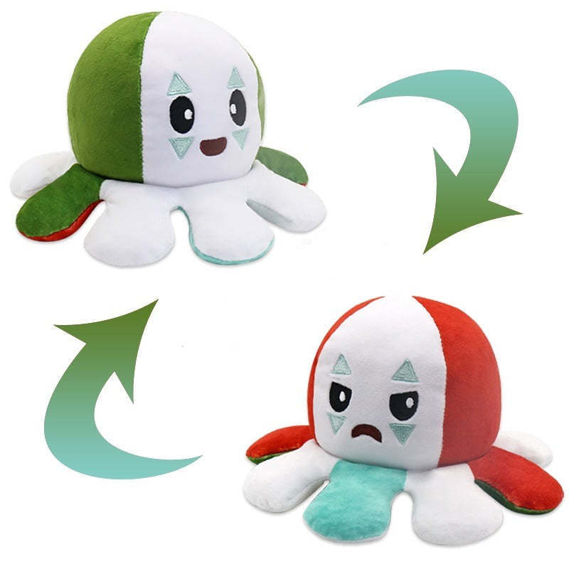 Green Reversible Octopus Toy - Octopus Mood Toy
