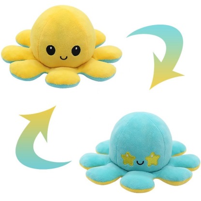 Mini Reversible Octopus Toy - Octopus Mood Toy