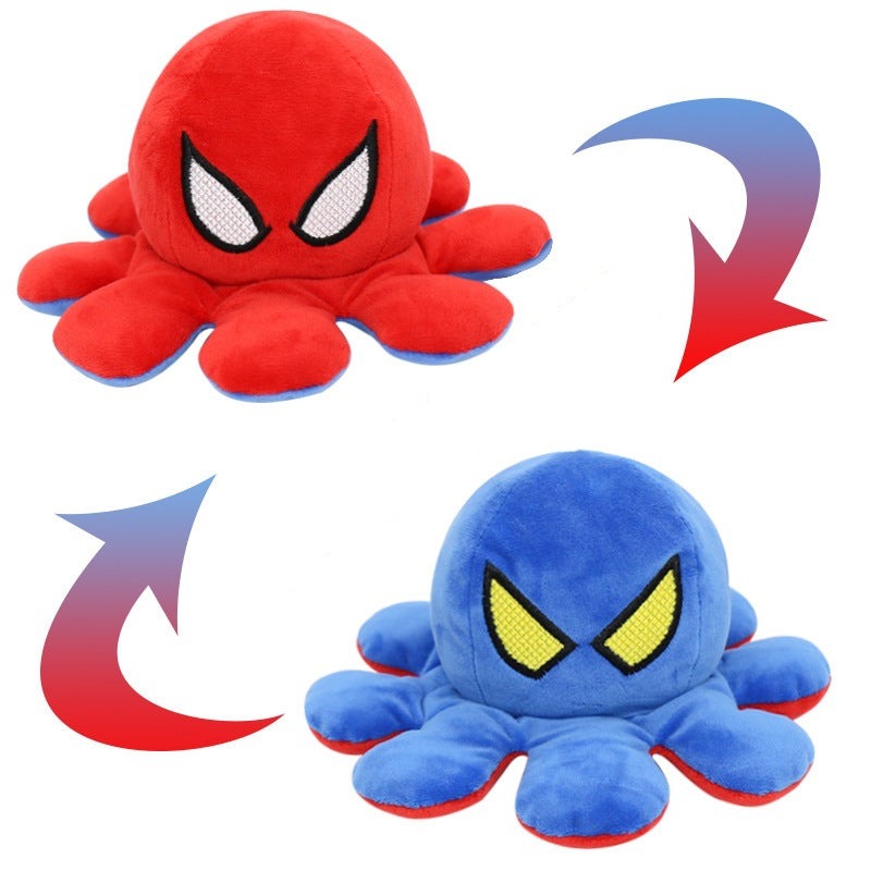 Blue Reversible Octopus Toy - Octopus Mood Toy