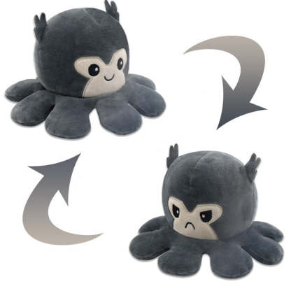 Monkey Reversible Octopus Plush Toy-Octopus Mood Toy