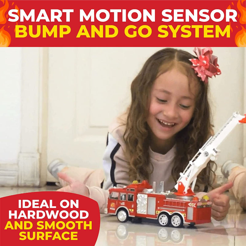 Extending Rescue Rotating Ladder Fire Truck Toy-Octopus Mood Toy