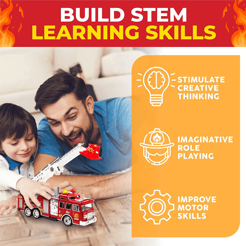 Extending Rescue Rotating Ladder Fire Truck Toy-Octopus Mood Toy