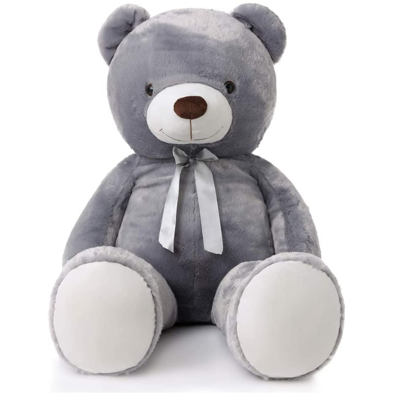 Giant Bear With Ribbon Bow Plush Toy - Octopus Mood Toy
