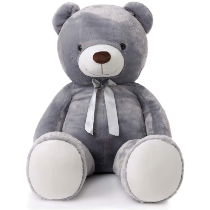 Giant Bear With Ribbon Bow Plush Toy - Octopus Mood Toy
