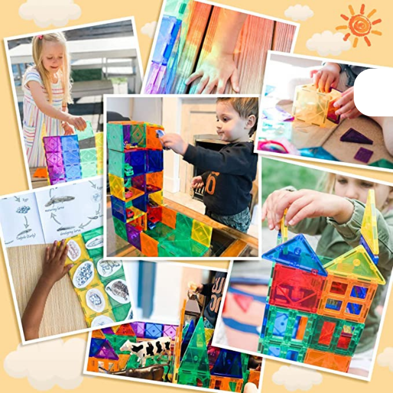 Advanced Magnetic Tiles Building Blocks Set-Octopus Mood Toy