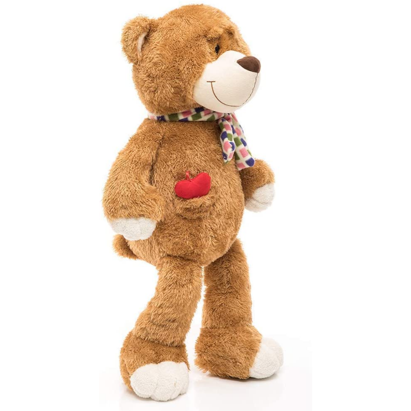 Giant Bear With Heart Plush Toy-Octopus Mood Toy