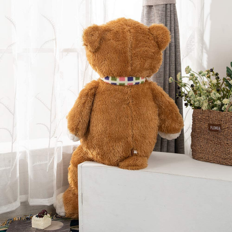 Giant Bear With Heart Plush Toy-Octopus Mood Toy