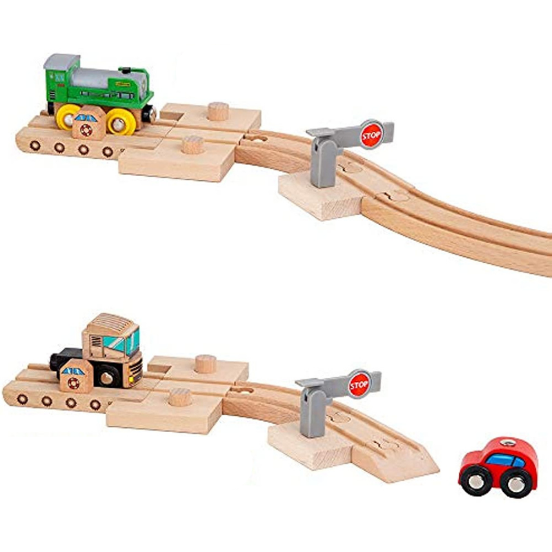 Premium Wooden Train Track Expansion Pack-Octopus Mood Toy