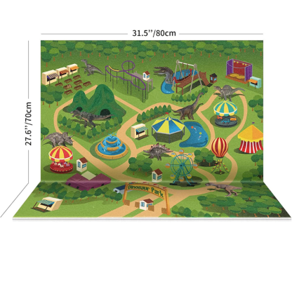 Dinosaur Toys With Activity Play Mat & Trees - Octopus Mood Toy